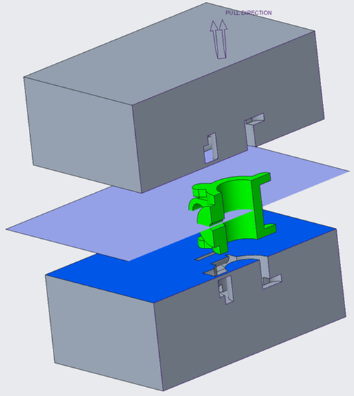Mould tool design created in Creo