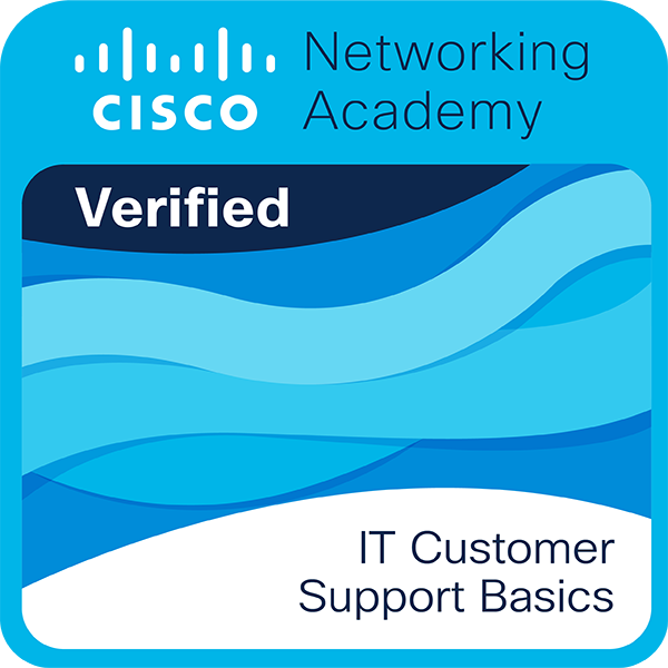 Cisco Networking Academy IT Customer Support Basics badge