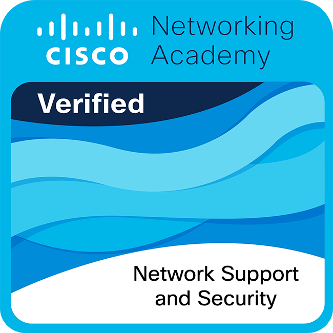 Cisco Networking Academy Network Support and Security badge